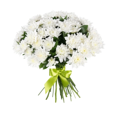 Букет «Белый ангел» – скульптурная чистота белых хризантем Петрозаводск Республика Карелия