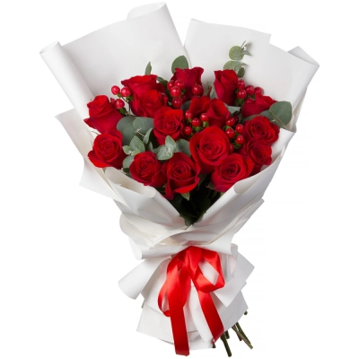 Букет «История любви» – 15 красных роз для вашей прекрасной истории Петрозаводск Республика Карелия