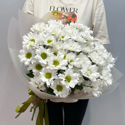 Букет «Летнее настроение» – свежесть белых хризантем Петрозаводск Республика Карелия