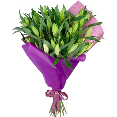 Изысканный букет из 15 свежих лилий – королевский подарок Петрозаводск Республика Карелия