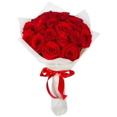 Букет из красных роз в фетре Петрозаводск Республика Карелия